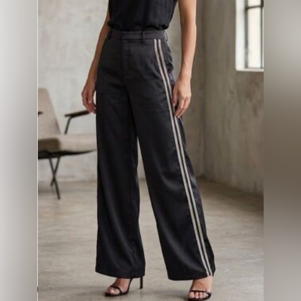 Nordstrom Black Pants 7 For All Mankind Black Wide Leg trouser NWT